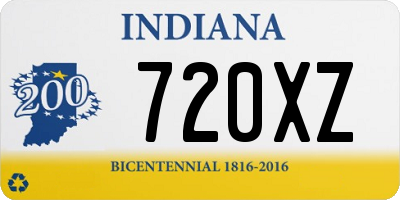 IN license plate 720XZ