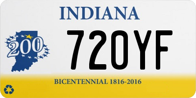 IN license plate 720YF