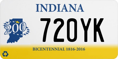 IN license plate 720YK