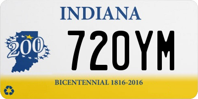 IN license plate 720YM