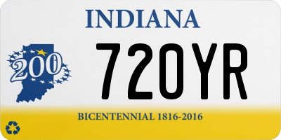 IN license plate 720YR