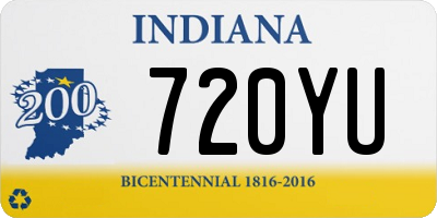 IN license plate 720YU