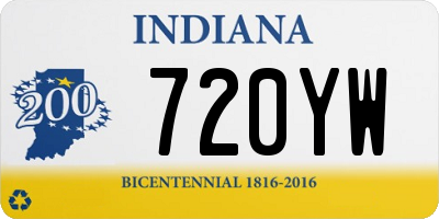 IN license plate 720YW