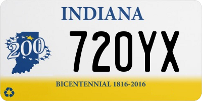 IN license plate 720YX