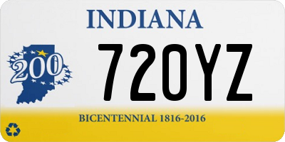 IN license plate 720YZ