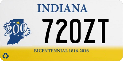 IN license plate 720ZT