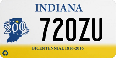 IN license plate 720ZU