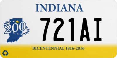IN license plate 721AI