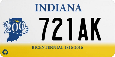 IN license plate 721AK