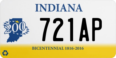 IN license plate 721AP