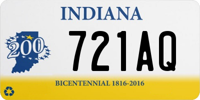 IN license plate 721AQ