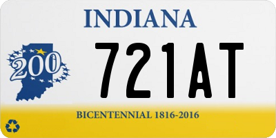 IN license plate 721AT