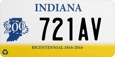 IN license plate 721AV