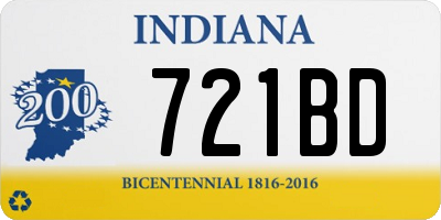 IN license plate 721BD