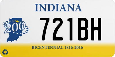 IN license plate 721BH