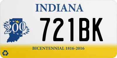 IN license plate 721BK