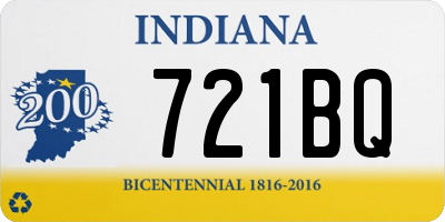 IN license plate 721BQ