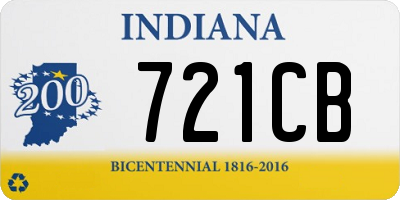 IN license plate 721CB