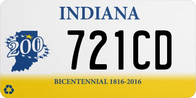 IN license plate 721CD