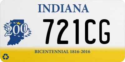 IN license plate 721CG