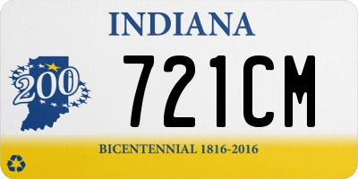 IN license plate 721CM