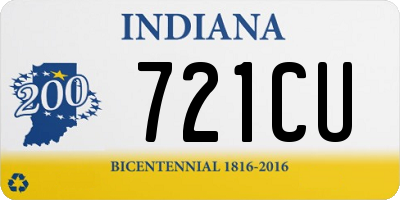 IN license plate 721CU