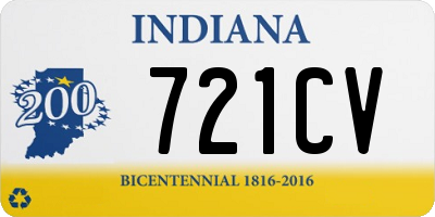 IN license plate 721CV