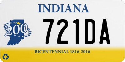 IN license plate 721DA