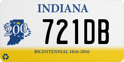 IN license plate 721DB