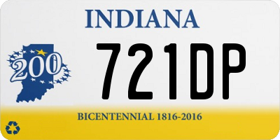 IN license plate 721DP