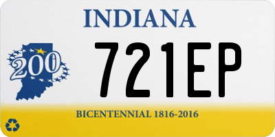 IN license plate 721EP