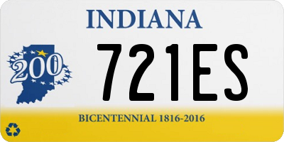 IN license plate 721ES