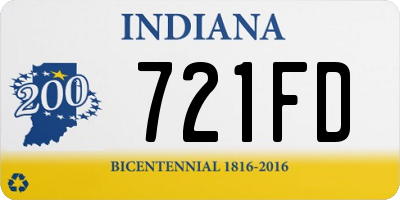 IN license plate 721FD