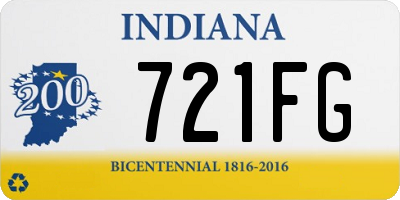 IN license plate 721FG