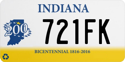 IN license plate 721FK