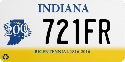 IN license plate 721FR