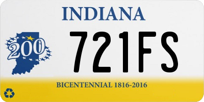 IN license plate 721FS