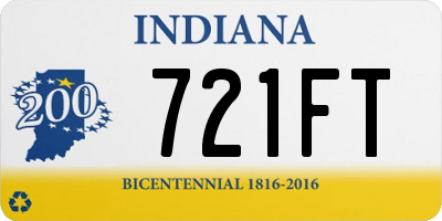 IN license plate 721FT