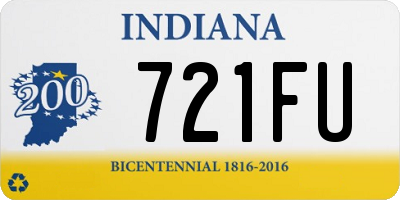 IN license plate 721FU