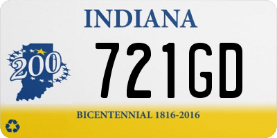IN license plate 721GD