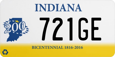 IN license plate 721GE