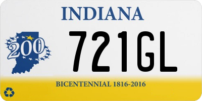 IN license plate 721GL