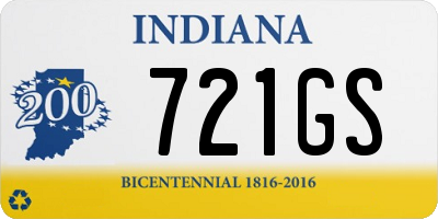 IN license plate 721GS