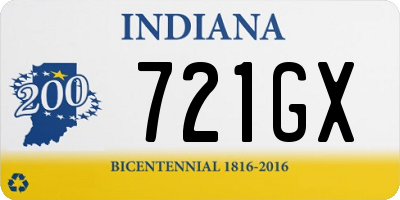 IN license plate 721GX