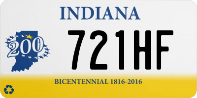 IN license plate 721HF