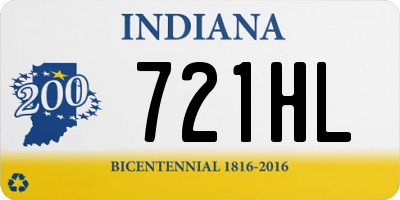 IN license plate 721HL