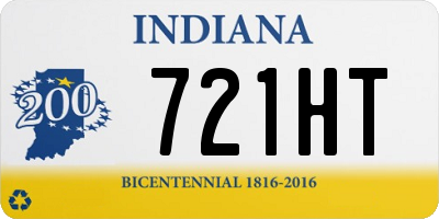 IN license plate 721HT