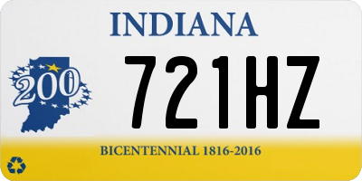 IN license plate 721HZ