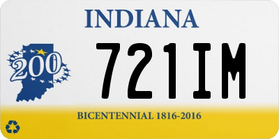 IN license plate 721IM