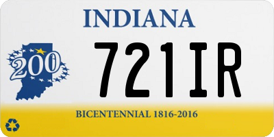 IN license plate 721IR